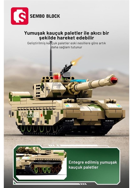 Ztq-15 Ana Muharebe Tankı 320 Parça Yapı Blokları LEGO ile Uyumlu (203169)