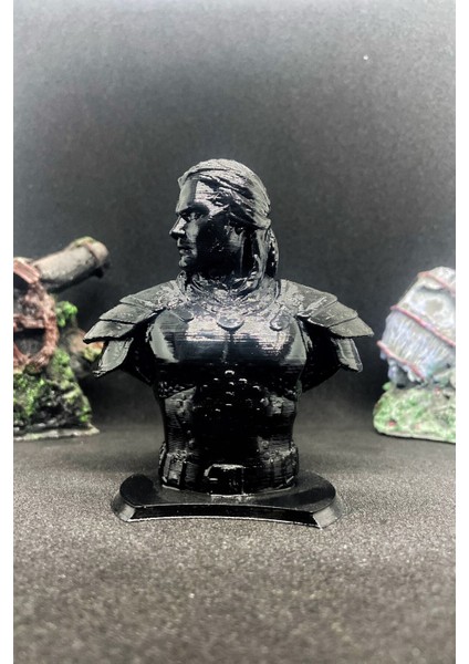 Witcher Gerald Of Rivia Büst 10CM - Siyah