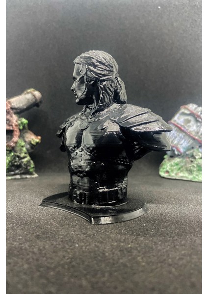 Witcher Gerald Of Rivia Büst 10CM - Siyah