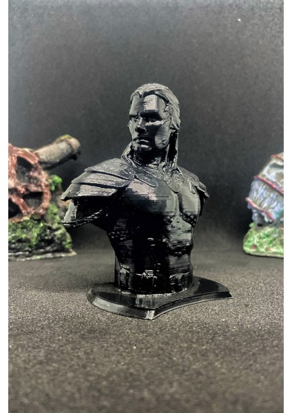Witcher Gerald Of Rivia Büst 10CM - Siyah
