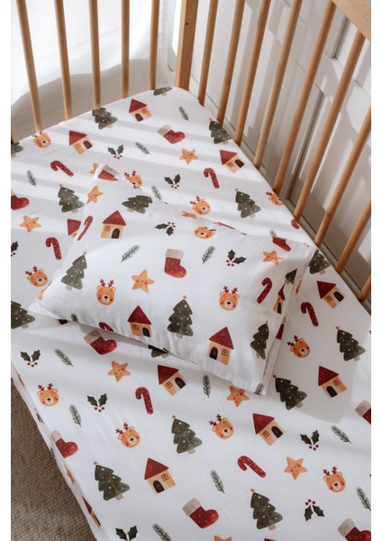 Bebek Beşik, Park Yatak (70X110 Cm) Nevresim & Çarşaf Takımı, Pamuk Saten - Yılbaşı modelleri