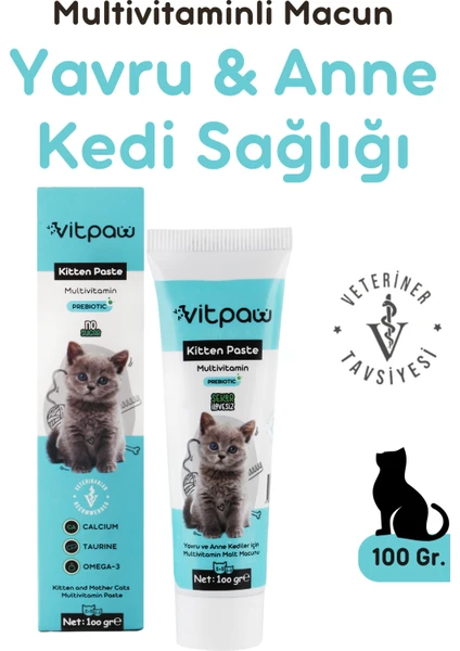 Kitten Paste 100 Gr.(Yavru & Anne Kedi Direnç Sistemi Destekleyici Multivitamin Macun)