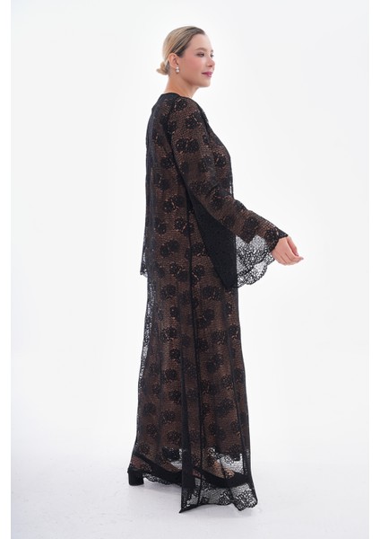 Gigitex Siyah Dantelli Pudra Sandy Iç Elbiseli Ikili Takım indirimleri