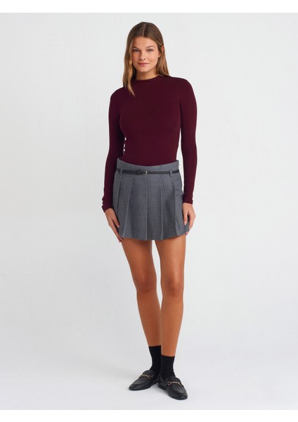 31433 Yarım Balıkçı Yaka Top-Bordo modelleri