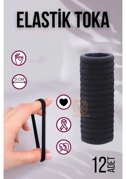 Elastik Toka 12 Adet Siyah 719701 fiyatları