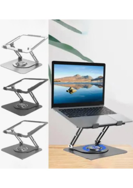 Stant Ergonomik Dayanıklı Hava Aldıran 360 Derece Dönebilen Laptop Standı