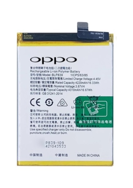 A94 -5g- Blp839 -Batarya Pil Sıfır Orijinal