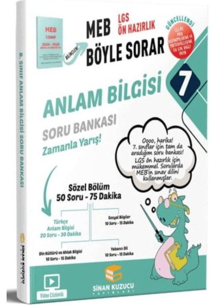 7. Sınıf MEB Böyle Sorar Anlam Bilgisi Soru Bankası