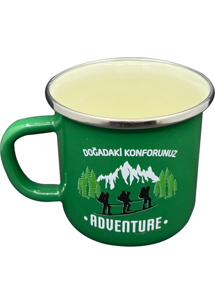 Orcamp Retro Emaye Kupa Bardak Adventure Yeşil OUT-1900