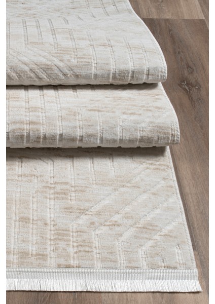 Kaymaz Taban Yıkanabilir Modern Salon Mutfak Oturma Odası Çocuk Odası Halısı 5015 Krem fırsatları