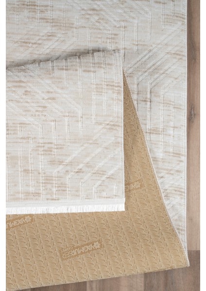 Kaymaz Taban Yıkanabilir Modern Salon Mutfak Oturma Odası Çocuk Odası Halısı 5015 Krem indirimleri