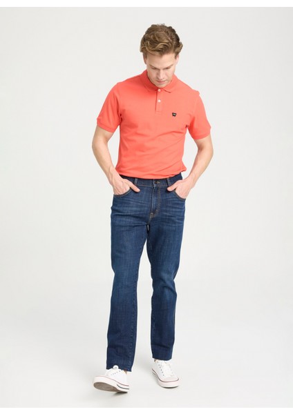 Normal Bel Slim Fit Koyu Mavi Erkek Denim Pantolon W12S085W50 Texas Slim Jean Pantolon fiyatları