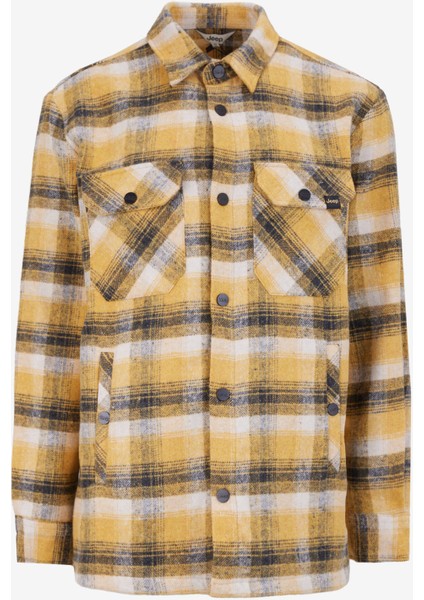 Relaxed Gömlek Yaka Ekose Hardal Erkek Gömlek C4wm-Gml4162