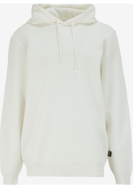 Kapüşon Yaka Relaxed Düz Ekru Erkek Kazak J4WM-KZK7318