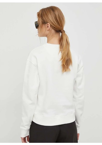 Yuvarlak Yaka Baskılı Ekru Kadın Sweatshırt PL581396 modelleri