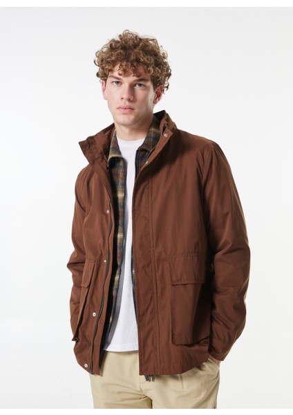 Kahve Erkek Kapüşon Yaka Standart Fit Mont J4wm-Mnt7324 fiyatları