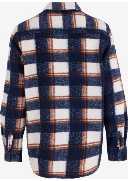 Relaxed Gömlek Yaka Ekose Lacivert - Kahve Erkek Gömlek C4wm-Gml4002 fiyatları