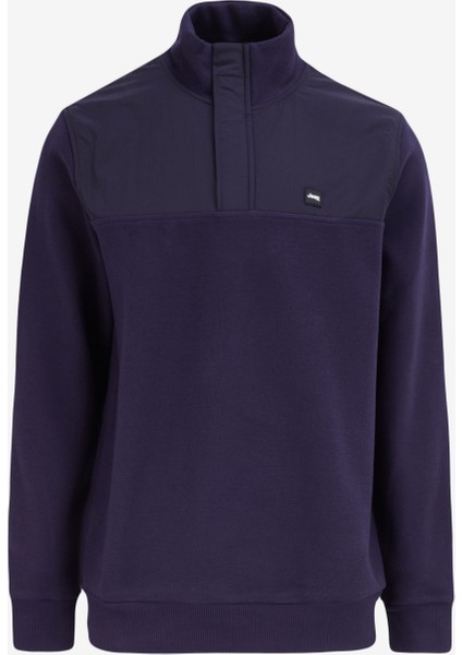 Dik Yaka Blok Desenli Lacivert Erkek Sweatshırt C4WM-SWT4228 fiyatları