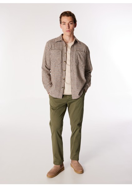 Relaxed Gömlek Yaka Kareli Kahve Erkek Gömlek J4wm-Gml7210 fiyatları