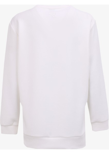 Bisiklet Yaka Baskılı Ekru Kadın Sweatshırt M4WL-SWT-1005 fiyatları