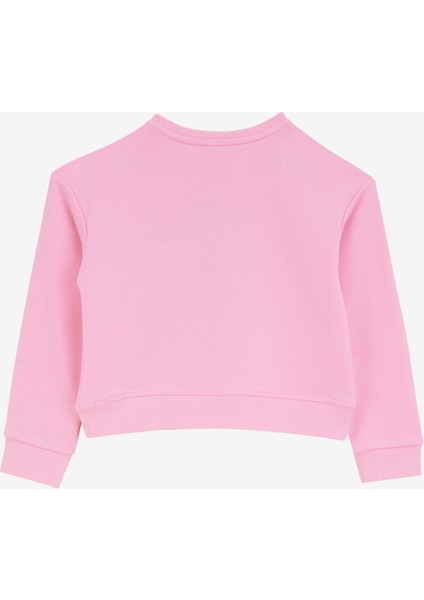 Baskılı Kız Çocuk Pembe Sweatshırt J4WG-SWT7571