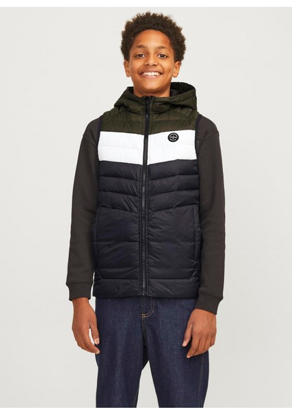 Jack & Jones Siyah Erkek Çocuk Şişme Mont 12258655