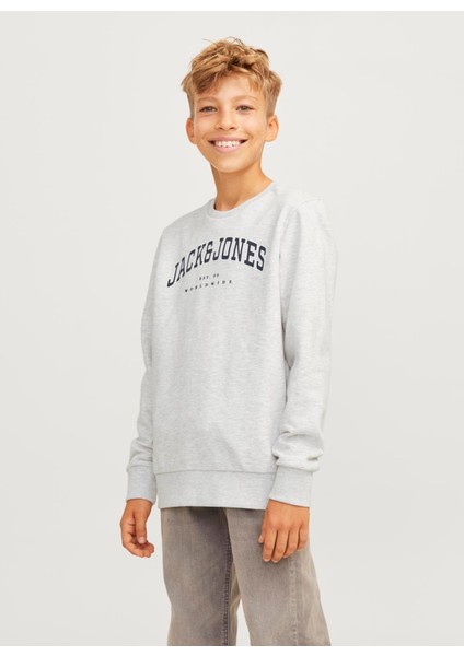 Baskılı Erkek Çocuk Beyaz Sweatshırt 12258967