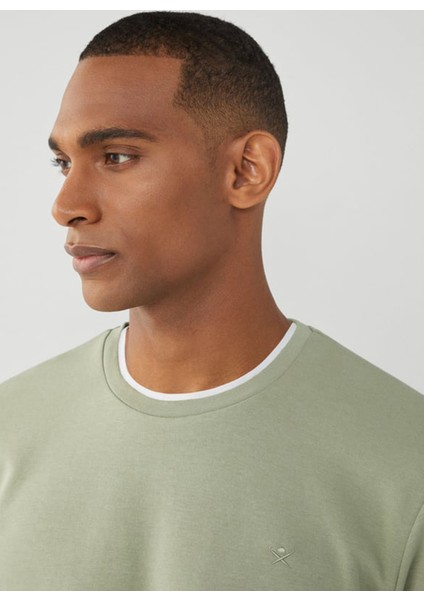 Bisiklet Yaka Haki Erkek Sweatshırt HM581165 fiyatları