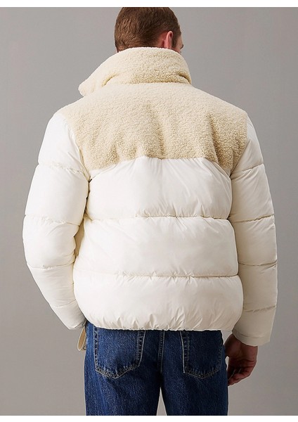 Krem Erkek Mont J30j326091ybı Sherpa Puffer Jacket