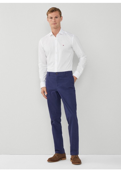 Slim Fit Gömlek Yaka Beyaz Erkek Gömlek Hm309757 indirimleri