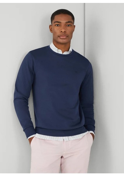 Bisiklet Yaka Lacivert Erkek Sweatshırt HM581165 fiyatları