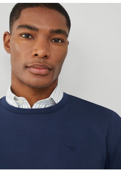 Bisiklet Yaka Lacivert Erkek Sweatshırt HM581165 modelleri