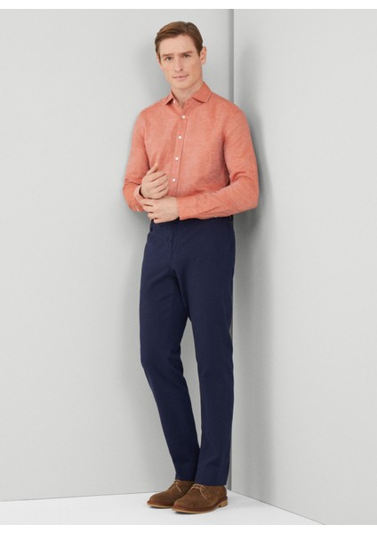 Slim Fit Gömlek Yaka Somon Erkek Gömlek Hm309765 indirimleri