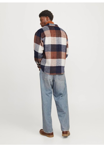 Relaxed Lacivert Erkek Gömlek 12257199_Jjebradley Ollıe Overshırt fiyatları