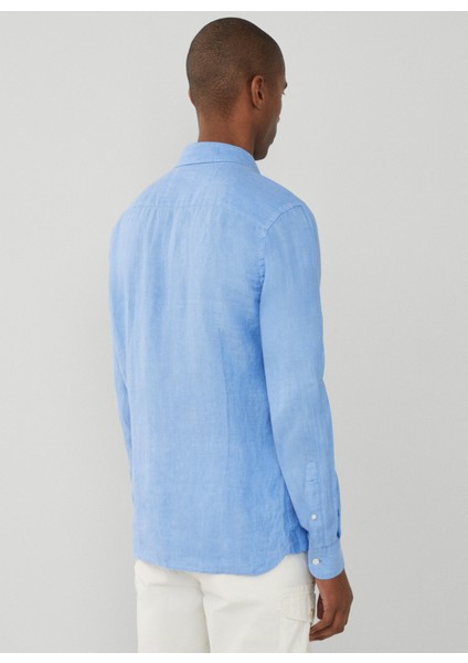 Slim Fit Gömlek Yaka Yeşil Erkek Gömlek Hm309839 modelleri