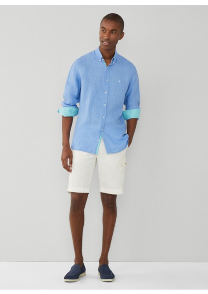 Slim Fit Gömlek Yaka Yeşil Erkek Gömlek Hm309839 fırsatları