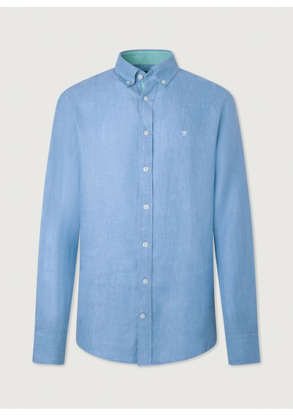 Slim Fit Gömlek Yaka Yeşil Erkek Gömlek Hm309839 indirimleri