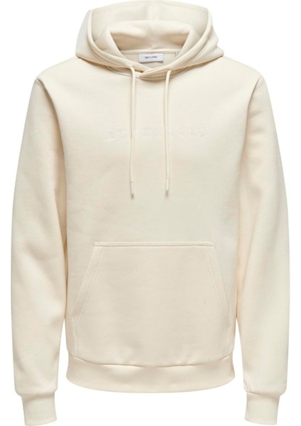 Kapüşon Yaka Beyaz Erkek Sweatshırt Onsconnor Authentıc Reg Hoodıe Swea