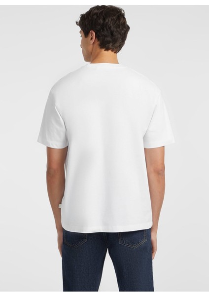 Beyaz Erkek T-Shirt M4YI44K8FQ4G011 Gj Ss Cn Os Logo Em modelleri