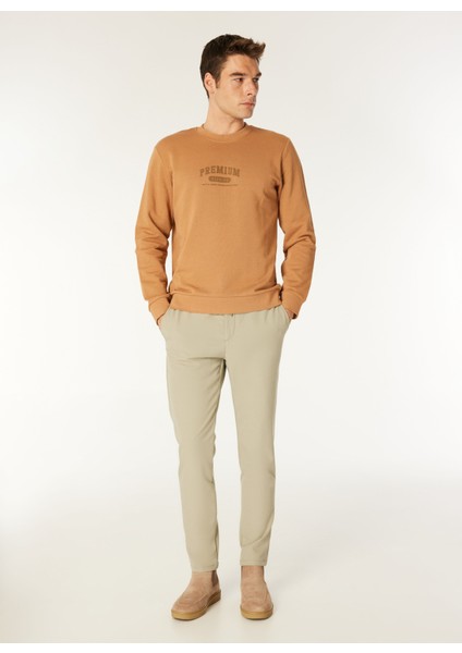 Bisiklet Yaka Kahve Erkek Sweatshırt Exc 12275176_JPRBLAHAF Sweat Crew