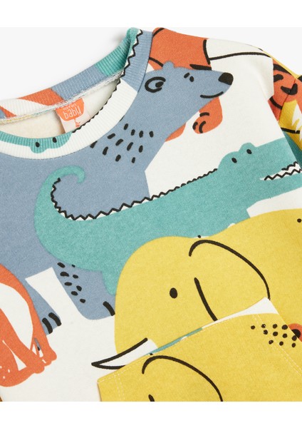 Desenli Erkek Çocuk Çok Renkli Sweatshırt 5WMB10006TK-A modelleri