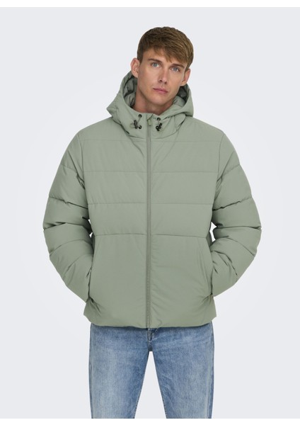 Açık Yeşil Erkek Mont Onsmarvın Lıfe Puffer Jacket Otw