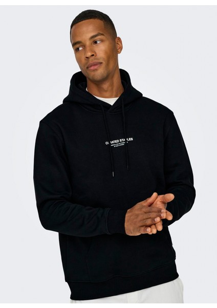 Kapüşon Yaka Siyah Erkek Sweatshırt Onscurated Reg Hoodıe Sweat Noos fiyatları