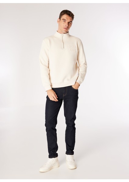 Dik Yaka Ekru Erkek Sweatshırt 12275180_JCOOVE Sweat Hıgh Neck fiyatları