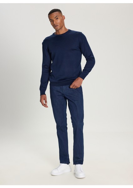 Bisiklet Yaka Standart Lacivert Erkek Kazak 4A4924100072_TRIKO Bısıklet Yaka fiyatları