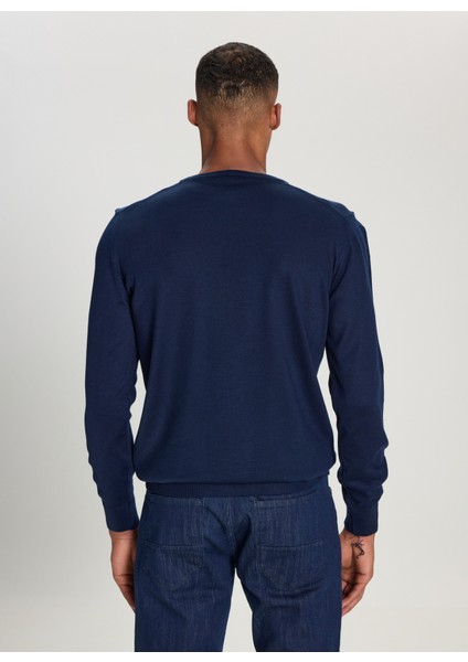 Bisiklet Yaka Standart Lacivert Erkek Kazak 4A4924100072_TRIKO Bısıklet Yaka indirimleri