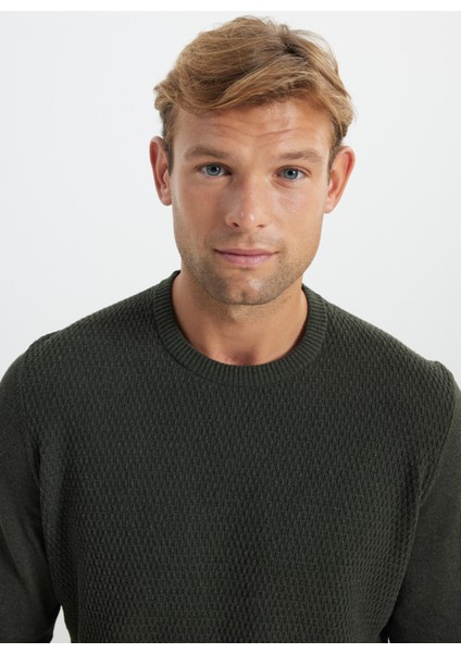 Bisiklet Yaka Standart Haki Erkek Kazak ACE492510284_TRIKO Bısıklet Yaka indirimleri