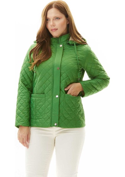 Yeşil Kadın Mont 24ksl6131-Bb modelleri