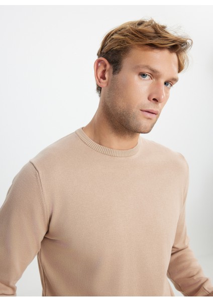 Bisiklet Yaka Standart Bej Erkek Kazak ACE492510013_TRIKO Bısıklet Yaka fırsatları