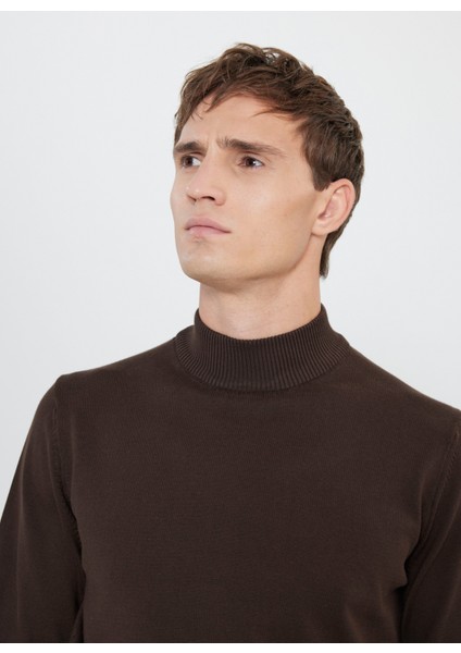 Yarım Balıkçı Yaka Standart Kahve Erkek Kazak ACE492510017_TRIKO Yarım Balıkcı Ya fırsatları